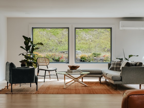 The finished room at handover, furnished and in use